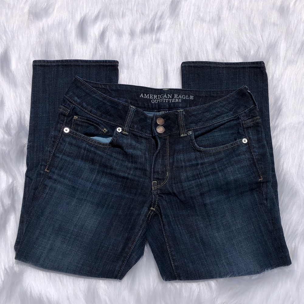 AEO “artist crop” cropped skinny jeans